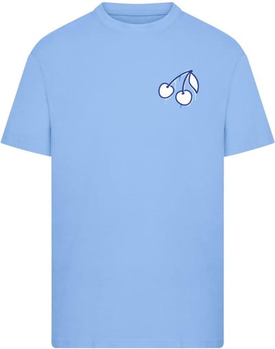 Mister Tee - Japan Cherries Heren Tshirt - XS - Blauw