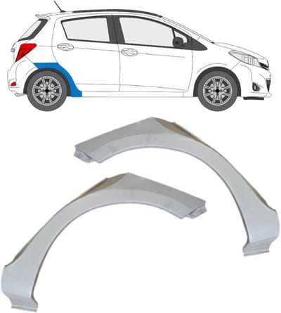 Reparatiepaneel achterspatbord voor Toyota Yaris 2011-2020 / Links + Rechts