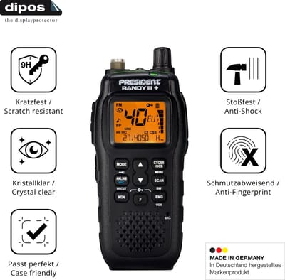 dipos – 2x Pantserfolie geschikt voor President Randy III+ | 9H Screenprotector