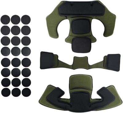 Helm vulling - Helm pads - Fietsen en motorrijden - Schokabsorberend EVA schuim - 9 stuks - Groen