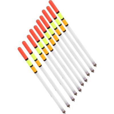 10 Stuks Duurzame Plastic Vlotters Bobber Stok Buizen Multi-Purpose Visvoer Lokaas Accessoires Kit 2.5 White Tube