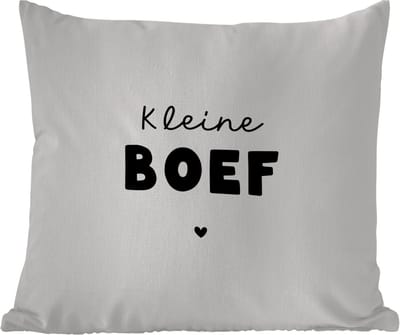 Tuinkussen - Kinderen - Quotes - Kleine boef - Spreuken - 40x40 cm - Weerbestendig
