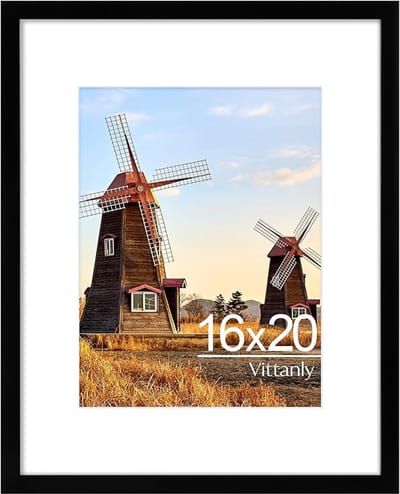 Homaxy-Fotolijst - Modern - Fotomaat - 16x20inch( 40x50 cm) - Zwart
