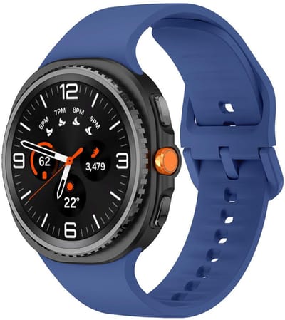 Siliconen bandje - geschikt voor Samsung Galaxy Watch 8 (40mm) / Galaxy Watch 8 (44mm) / Galaxy Watch 8 Classic - gespsluiting - blauw