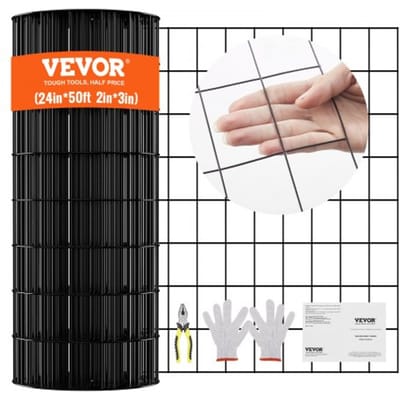 VEVOR VolièRedraad 24" X 60" Tuinhek 1,52 Mm Gaasomheining Op Rol Met Vinyl Gecoate Draadomheining voor KippenhokbarrièRes, Konijnen- en Slangenhekken, Pluimveestallen
