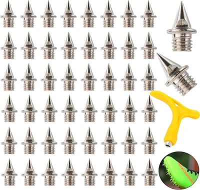 Vervangende noppen 7 mm x 5 mm voor atletiekschoenen - 50 stuks met sleutel