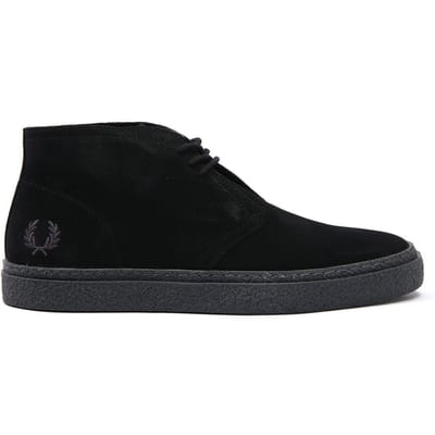 Men's Fred Perry Hawley Suede Chukka Boots in Black