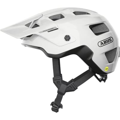 Fietshelm ABUS MODROP MIPS shiny white S - 51-55 cm - wit - Geschikt voor gebruik op mountainbikes - 340 g