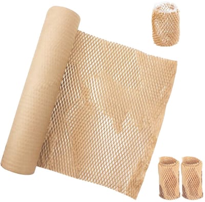 Dailygoods- Honingraatpapier 30cm x 30m - Kraftpapier - Verpakking - Bescherming - Transport - 3D Structuur - Verpakkingspapier