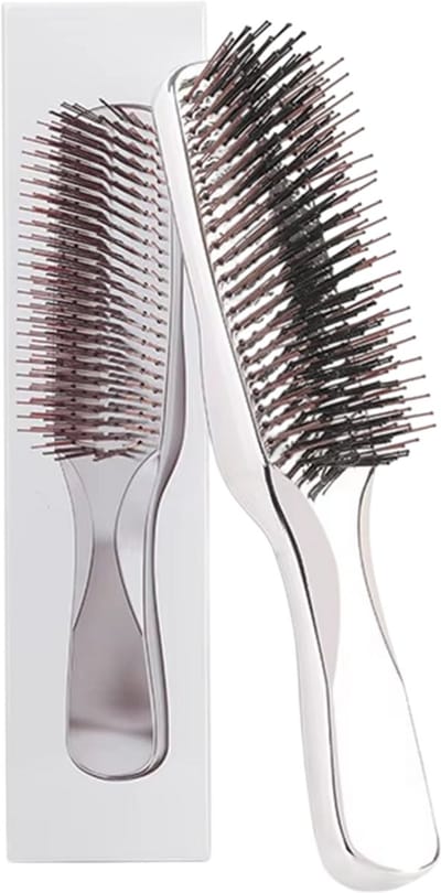 Hoofdmassage Borstel Scalp Brush – Shampoo Borstel voor Hoofdhuid Massage, Huisreiniging & Haarverzorging – Zilver