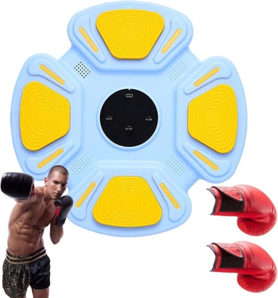 Muziek Boks Apparaat - Reactie Training - Thuis Fitness - Met Verlichting - 32x32x5 cm - Blauw