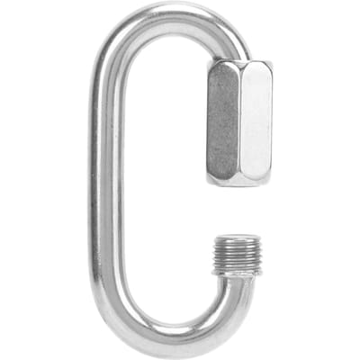 Vergrendelende Karabiner Roestvrij Staal Ketting Connector O Vorm Snelsluiting voor Karabiner Buiten gray