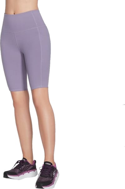 Skechers Go Walk High Waisted Bike Short, Vrouwen, Purper, Shorts, maat: XS