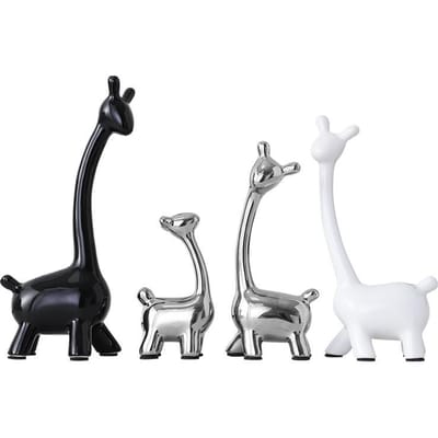 4 PIÈCES Ornement de Cerf de Bureau Moderne Minimaliste Décoration de Maison de Luxe Légère Foyer Meuble à Vin Salon Décoration Créative black