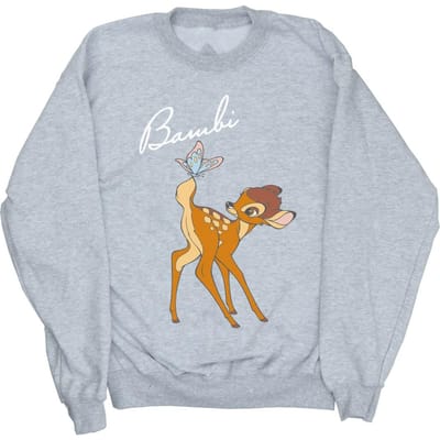 Disney Dames/Dames Bambi Vlinderstaart Sweatshirt (Sportgrijs)