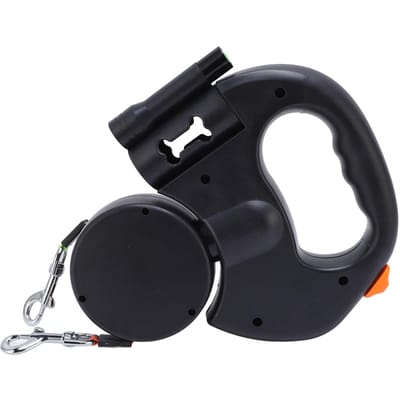 Automatische Dubbel Intrekbare Hondenriem Ingebouwd LED-licht Comfortabele Grip Huisdier Uitlaat Riem voor