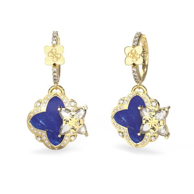 Guess Jewellery JUBE05495JWYGBLT-U Oorbellen Goudkleurig - Blauw