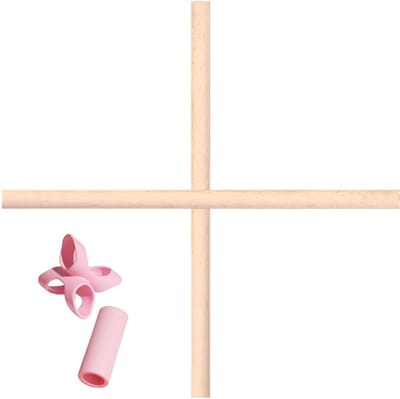 Yoga stokken set - Fitness staven - Houding verbeteren - Duurzame houten constructie - 80cm - Meerkleurig