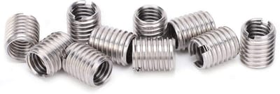 Dailygoods- Schroefdraadinzetstukken M8 x 1,25 binnendraad - M10 x 1,5 buitendraad - Roestvrij Staal 303 - Draadreparatie - Lengte 12 mm - Onderste Gat 9 mm - Inzetmoeren