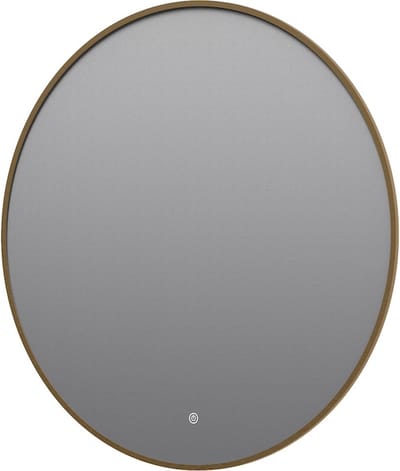 Ronde badkamerspiegel Mauri copper met verwarming, LED verlichting en touch sensor 100x100cm
