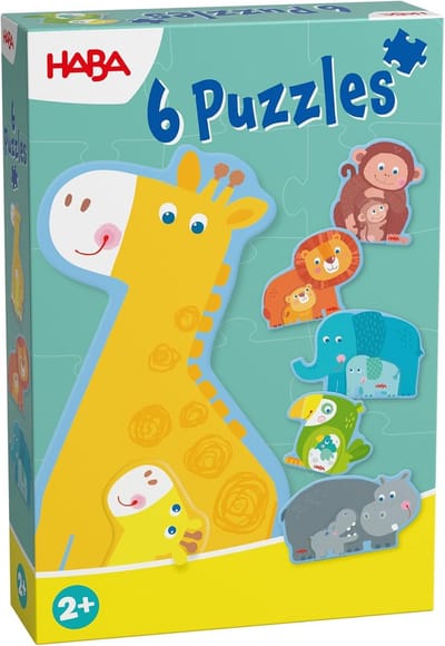 6 Eerste Puzzels Dierenfamilie Geschikt Voor Peuters Vanaf 2 Jaar