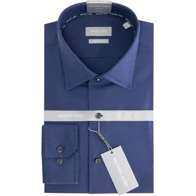 Slim fit overhemd met 2 plooien Michael Kors Solid