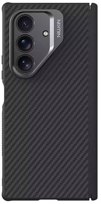 Nillkin Hoesje Geschikt voor Samsung Galaxy Z Fold 7 - CarboProp Magnetic Case - Compatibel met MagSafe - Aramidevezel Back Cover - Zwart