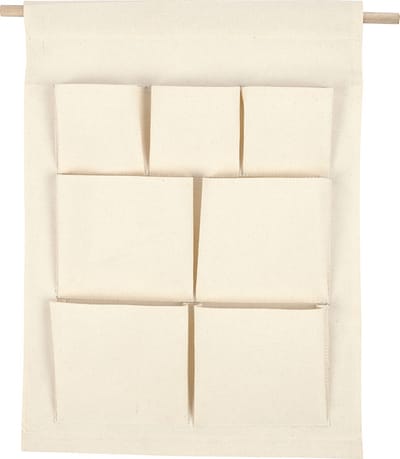 Creativ Company Katoen canvas Hangende Organizer 34x46 cm Naturel 7 vakken