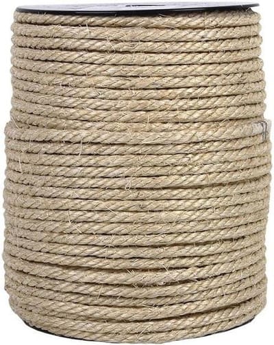 Sisaltouw 4 strengs - Natuurlijk touw - Algemeen gebruik - 10mm dikte - 50 meter lengte - Natuurlijk