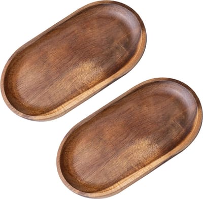 La'Moussawi ® Stijlvolle Ronde Houten Pallets voor Decoratie en Organisatie van Kleine Voorwerpen