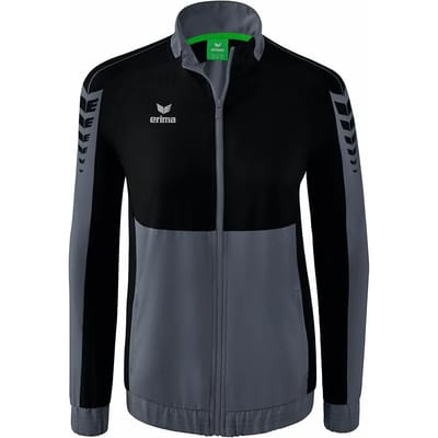 Erima Six Wings Presentatiejack Dames - Zwart / Slate Grey | Maat: 40