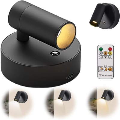 Dimbare Oplaadbare LED Spot Wandlamp met Afstandsbediening - Draadloze Schijnwerper voor Kunst en Decoratie