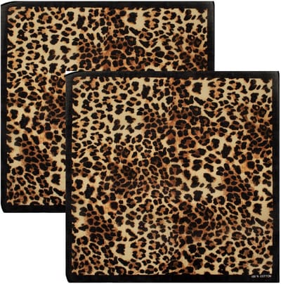 PartyXplosion Carnaval verkleed panter zakdoek - bandana/sjaaltje - 2x53cm - katoen - foute/panter party