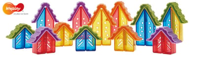 Eduplay kristal speelgoeddorp - kleurrijk educatief bouwspel.