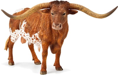 COLLECTA Figurine - Texas Longhorn Stier - (Xl) - Boerderijdieren - Handgeschilderd - Miniatuur