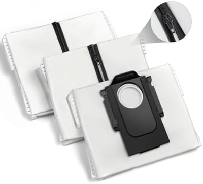 Herbruikbare stofzakken voor Roborock Q Revo, Qrevo S, Qrevo Curve, Qrevo Master, S8 MaxV Ultra, S8 Max Ultra, Saros 10R stofzuiger, 2,7 L grote capaciteit stofzuigerzakken vervangende onderdelen - set van 3