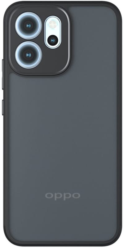 Coverup Hoesje - Geschikt voor OPPO Reno14 F / FS Hoesje - Coverup Mat Transparante Back Cover met Camera Cover - Zwart