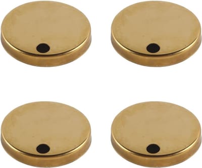 Toiletbril scharnierafdekking - Decoratieve afdekking - Toiletzitting bevestigen - Roestvrij staal - 4 stuks - Goudkleurig