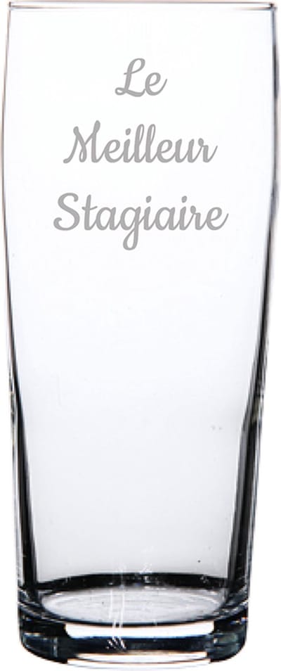 Bierfluitje gegraveerd - 19cl - Le Meilleur Stagiaire