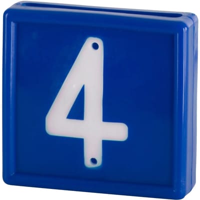 Genummerde markeerkraag om op de armband te schuiven Kerbl N°4 (x10)