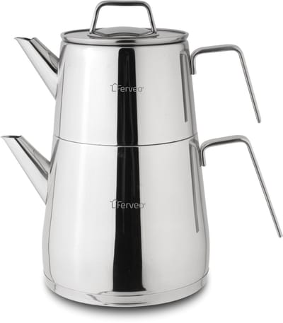 Ferveo Noya - Theepot Set - 1,0/2,0L - Inductie - Turkse Theepot - RVS