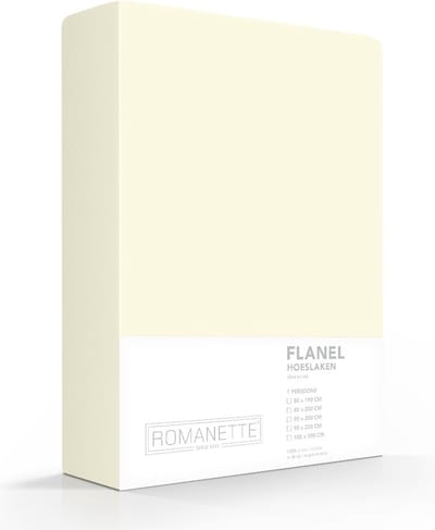 Luxe Hoeslaken Verwarmend Flanel - Ivoor