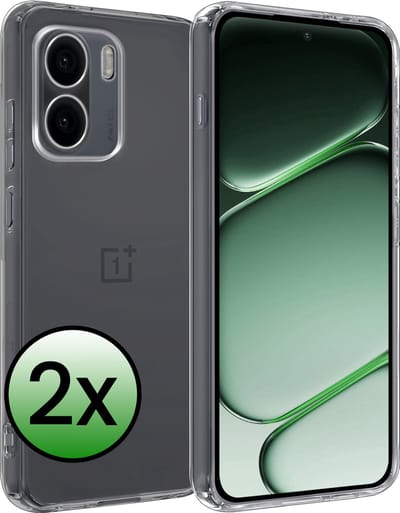 Hoesje 2 Stuks - Geschikt voor OnePlus 15R - Sterk & Shockproof - Case Siliconen - Back Cover - Telefoon Hoes - Transparant