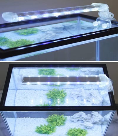 LED Aquariumlamp voor Planten - Dompelbare 12W Verlichting met Wit en Blauw Licht - 400x40mm
