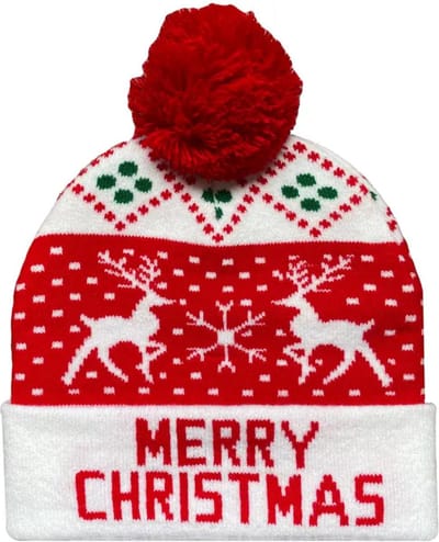 Livano Kerstmuts - Volwassenen - Kerst - Kertsman - Winter - Warm - Christmas - Rood/Wit Hert