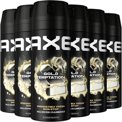 AXE - Deodorant Bodyspray - Gold Temptation - 6 x 150 ml - Voordeelverpakking