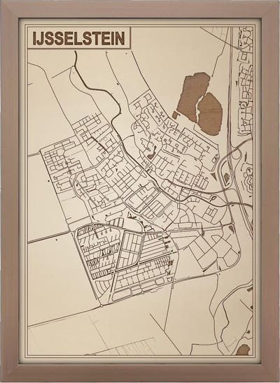 Decoratief Beeld - Houten Van Ijsselstein - Hout - Bekroned - Bruin - 21 X 30 Cm