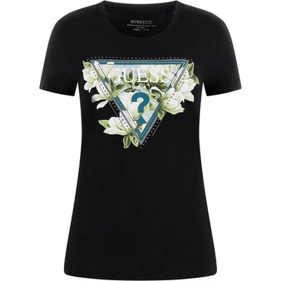 Dames-T-shirt Guess CN Camelia Triangle
