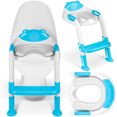 Ricokids teddybeer toiletbrilhoes met ladder 729200 blauw