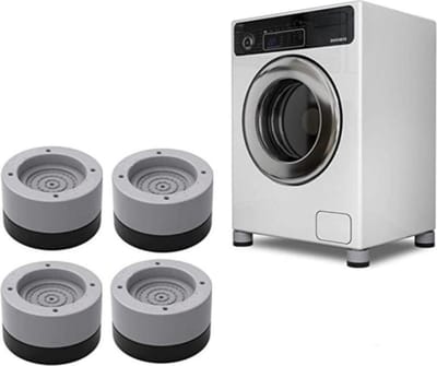 Boasty Wasmachine Verhoger 6CM - Antislip Wasmachine Voeten - Trillingsdempers Wasmachine - Geluidsdemper Wasmachine - Anti Vibratie Wasmachine - Anti Vibratie Pads - Wasdroger Verhoger - Koelkast Verhoger - kerstcadeau